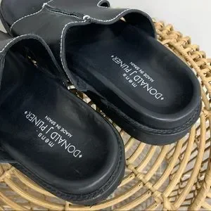 Donal J Pliner Mens Leather Slide Sandals Black donald-j-pliner-iggie-mens-  main image 2